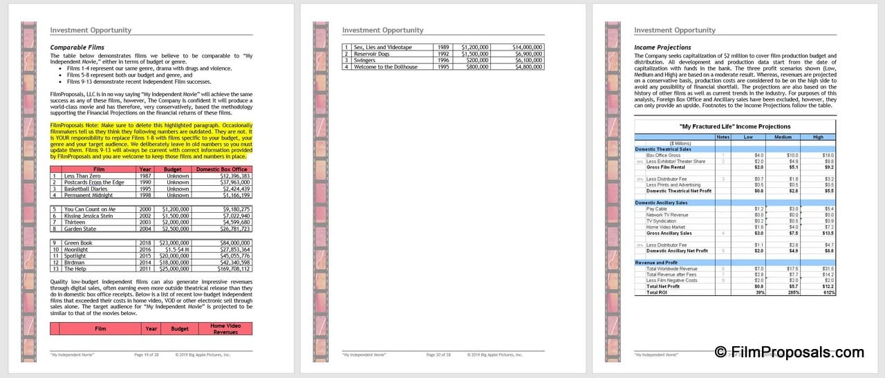 Film Business Plan Template Download